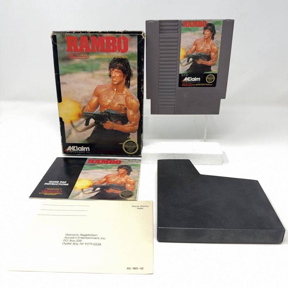 Rambo Nintendo Entertainment System NES 1988 Complete CIB Card Tested